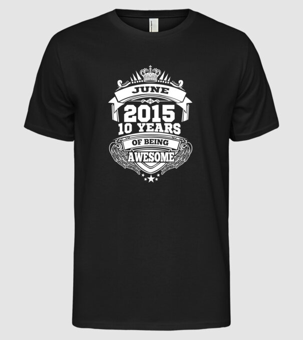 Awesome being of june 2015 model negru pe tricou