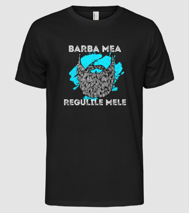 barba mea - regulile mele model negru pe tricou