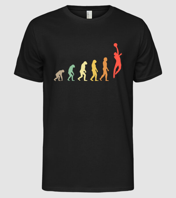 Basketball evolution model negru pe tricou