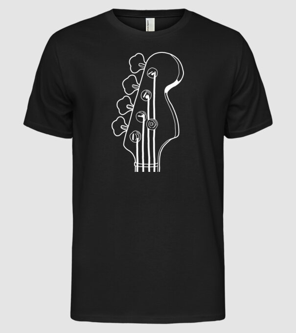 bass model negru pe tricou