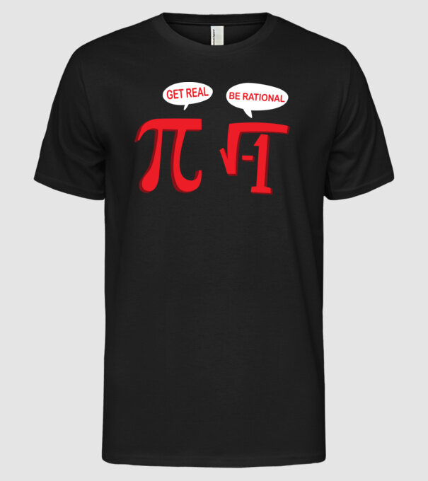 Be rational PI model negru pe tricou