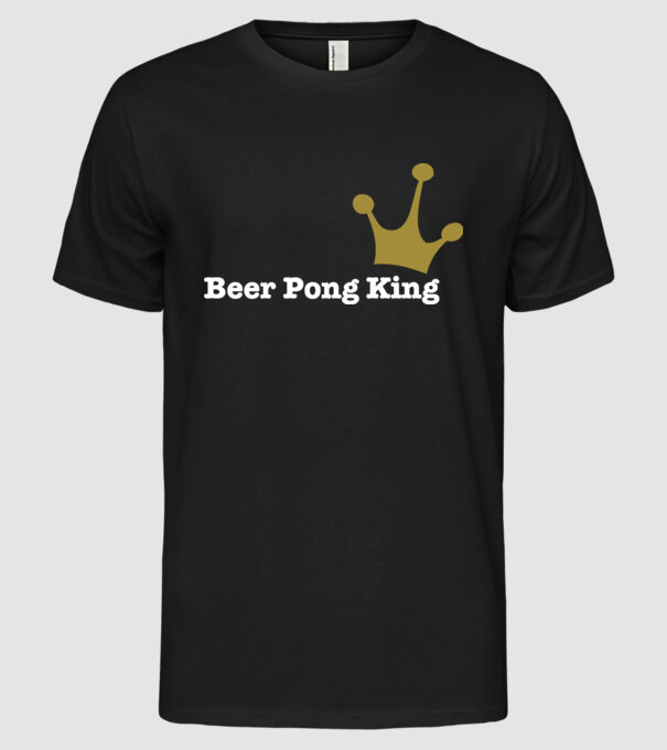 Beerpong model negru pe tricou