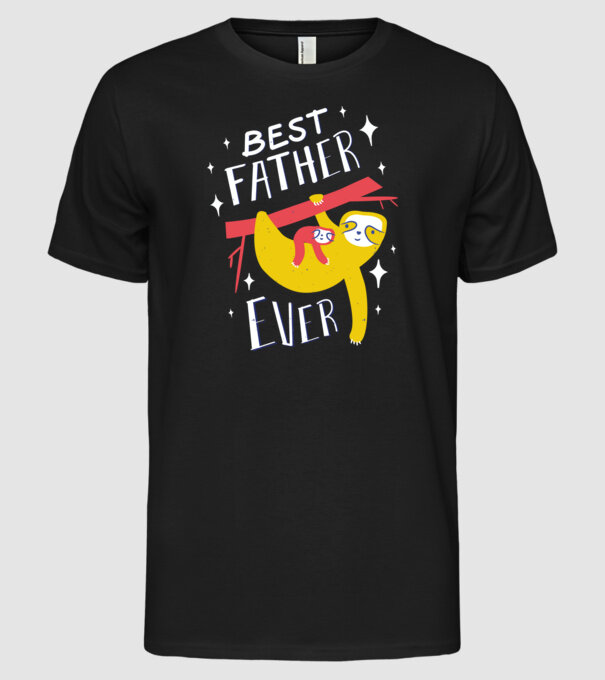 Best father model negru pe tricou