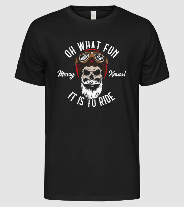 Biker Skull model negru pe tricou