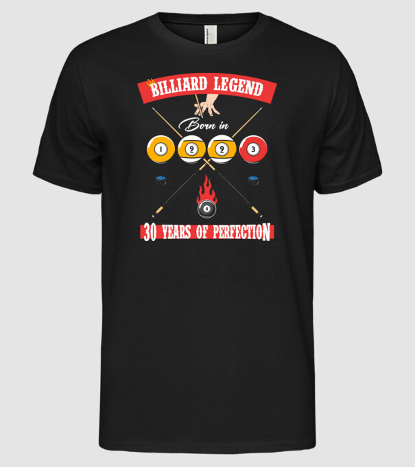 Billiard legend born in 1993 model negru pe tricou