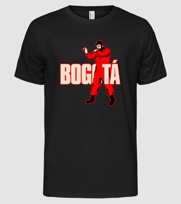 bogota la casa de papel model negru pe tricou