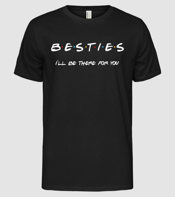 Bride Friends Besties model negru pe tricou