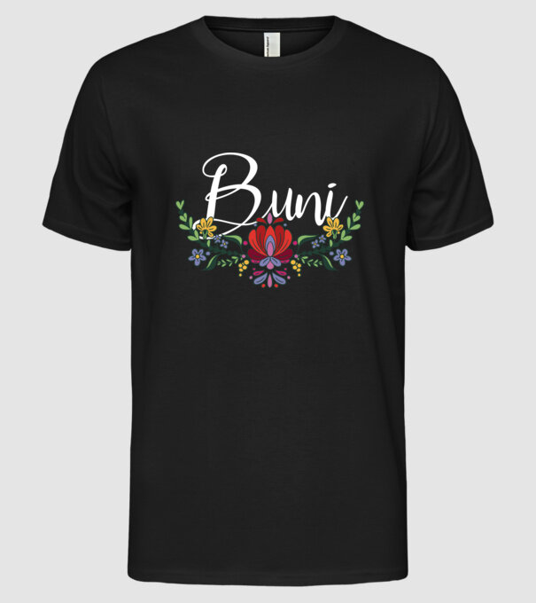 Buni model negru pe tricou