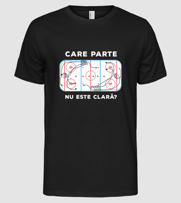 Care parte nu este clară? model negru pe tricou