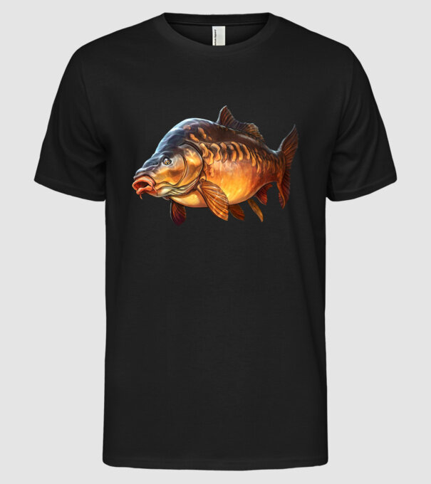 Carp model negru pe tricou