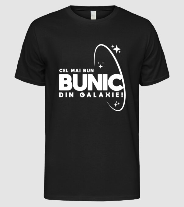 Cel mai bun bunic din Galaxie! model negru pe tricou