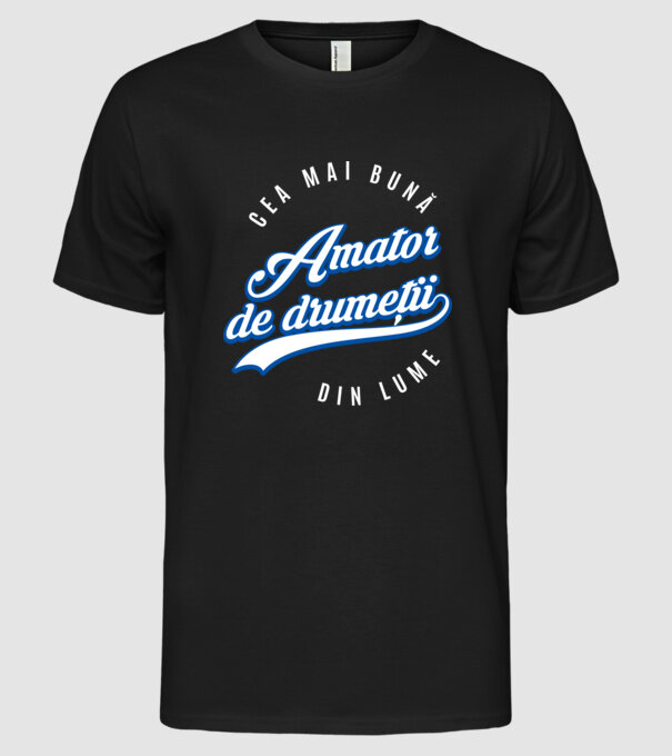 Cea mai bună amator de drumeții din lume model negru pe tricou