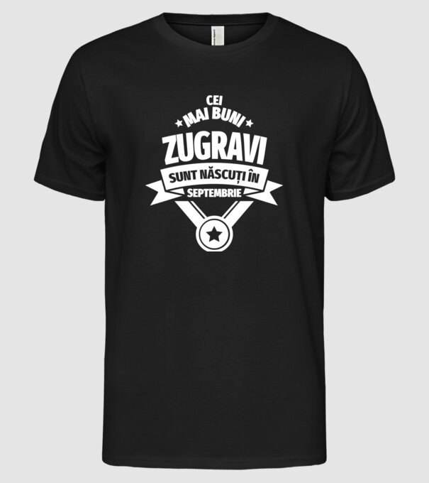 Cei mai buni zugravi sunt născuți în Septembrie model negru pe tricou