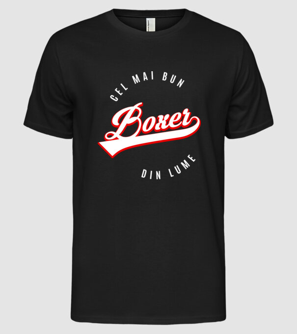 Cel mai bun boxer din lume model negru pe tricou