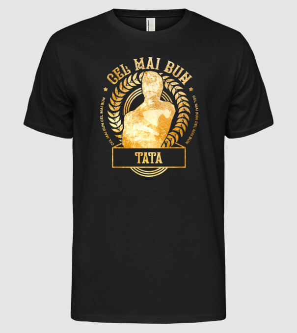 Cel mai bun tată model negru pe tricou