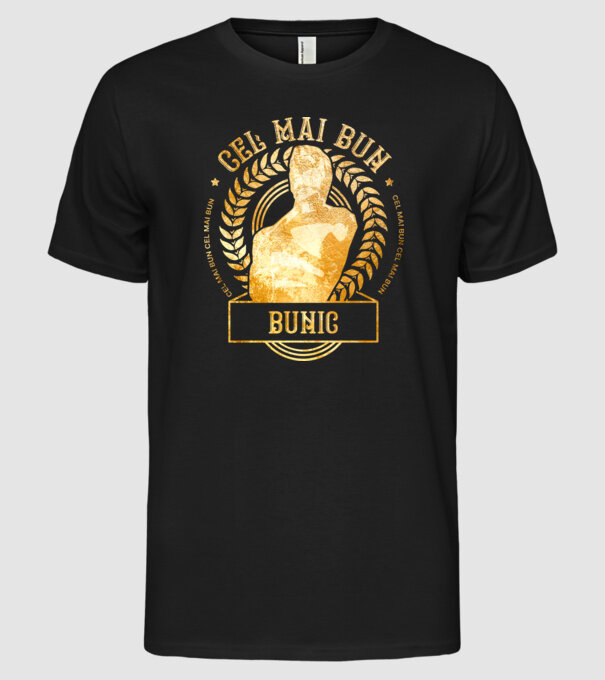Cel mai bun bunic model negru pe tricou
