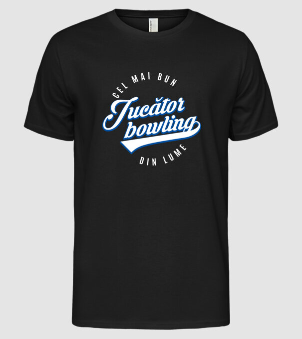 cel mai bun jucător bowling din lume model negru pe tricou