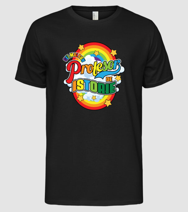 Cel mai bun profesor de istorie model negru pe tricou