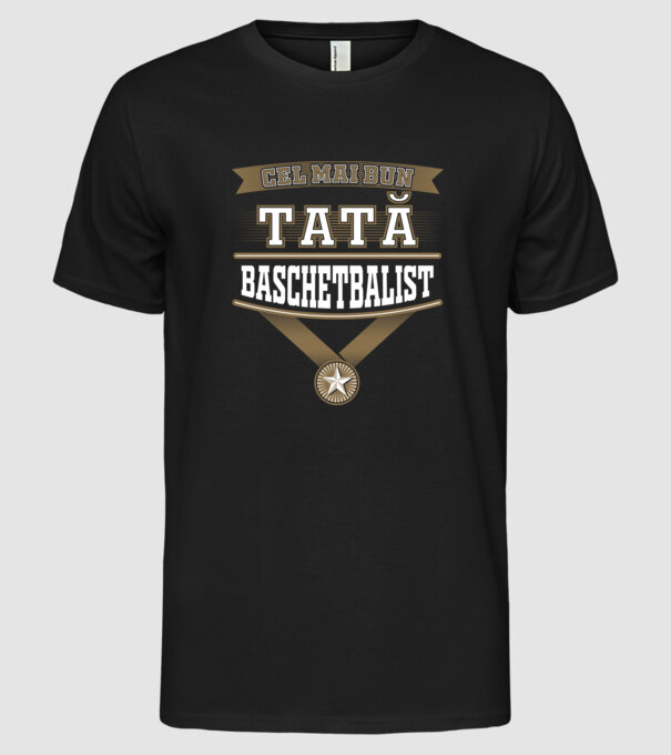 Cel mai bun tată baschetbalist model negru pe tricou