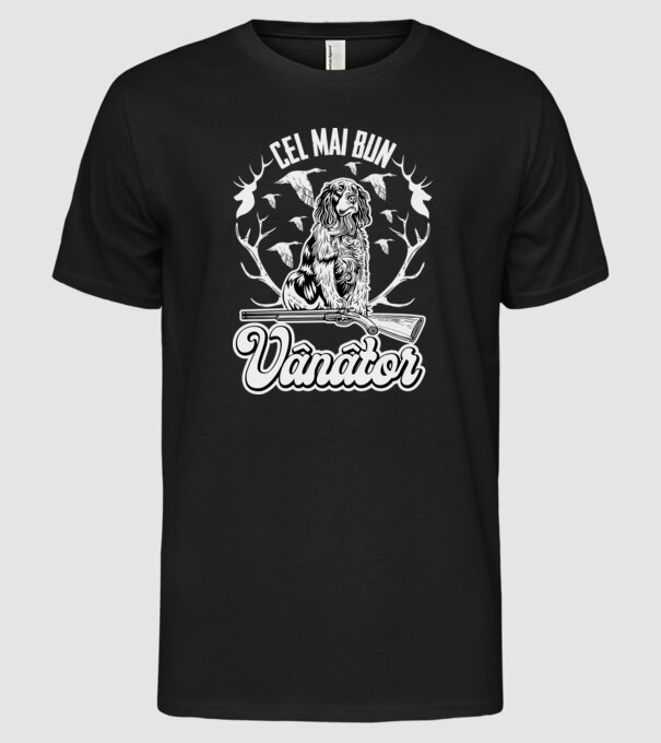 Cel mai bun vânător model negru pe tricou