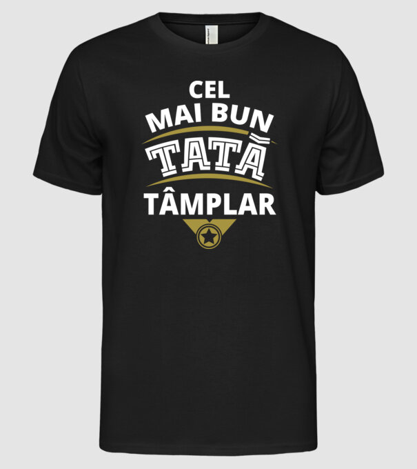 Cel mai bun tată tâmplar model negru pe tricou