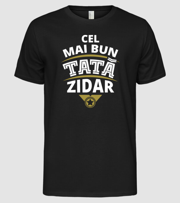 Cel mai bun tată zidar model negru pe tricou