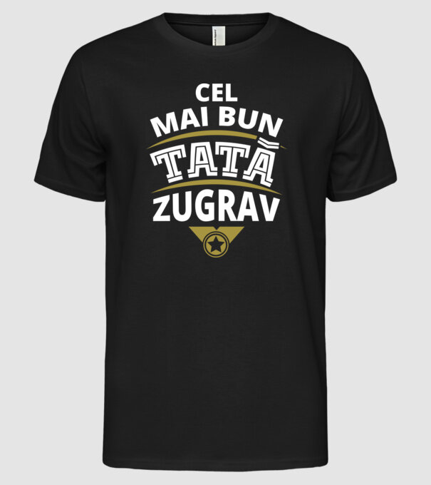 Cel mai bun tată zugrav model negru pe tricou