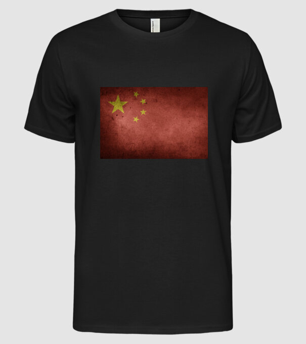 CHINA model negru pe tricou