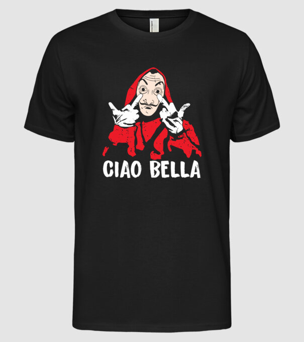 ciao bella dali model negru pe tricou