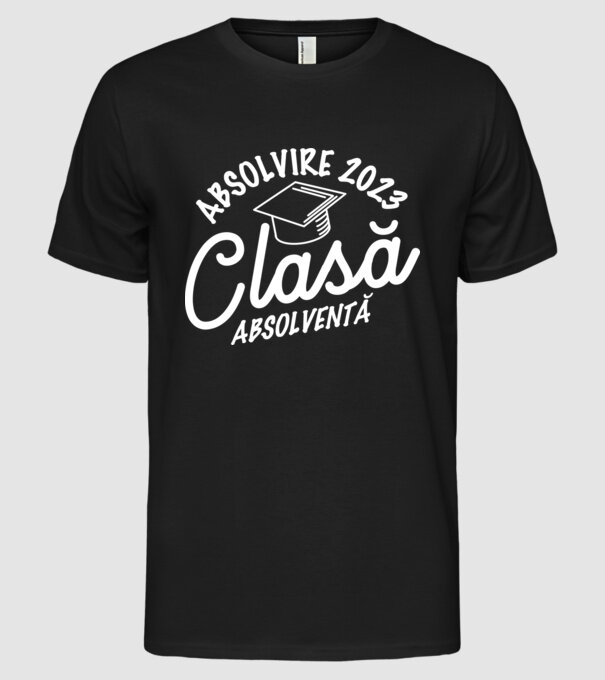 Clasă absolventă model negru pe tricou