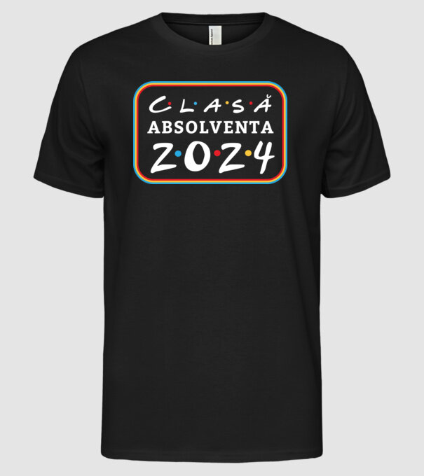 Clasă absolventă friends model negru pe tricou