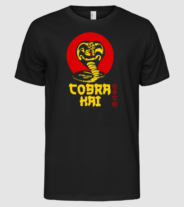 cobra kai japan logo model negru pe tricou