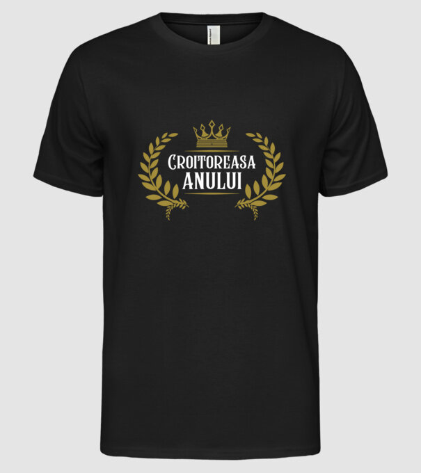 Croitoreasa anului model negru pe tricou
