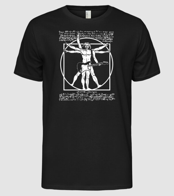 Da Vinci model negru pe tricou