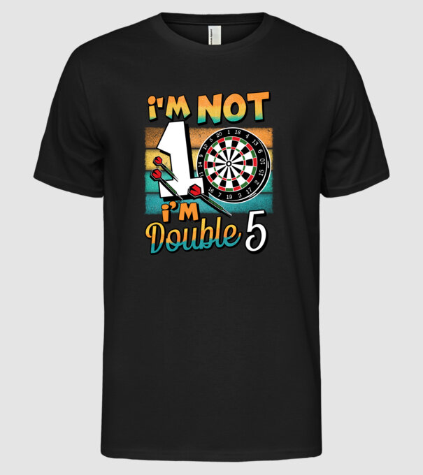 Darts Birthday 10 years old model negru pe tricou