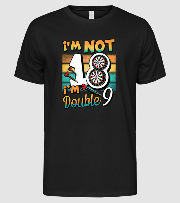 Darts Birthday 18 years old model negru pe tricou