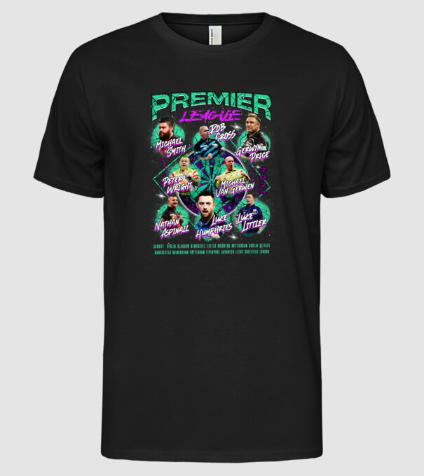 DARTS premier league 2024 model negru pe tricou