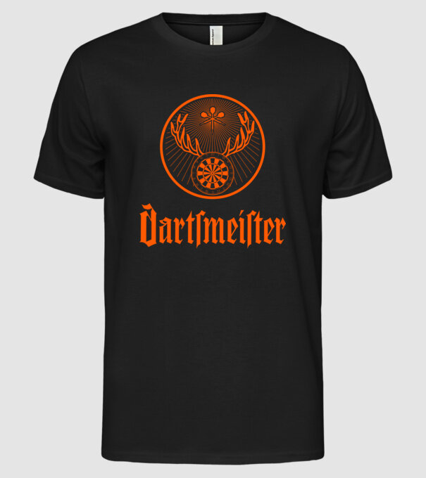 Dartsmeister Dark model negru pe tricou