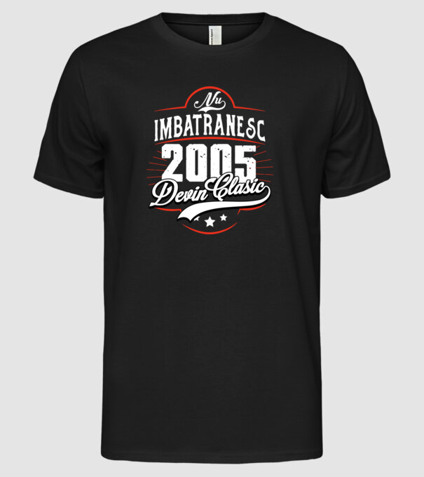 Devin Clasic - 2005 model negru pe tricou