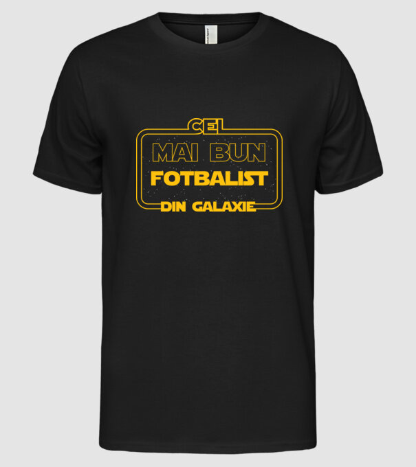 Cel mai bun fotbalist din galaxie model negru pe tricou