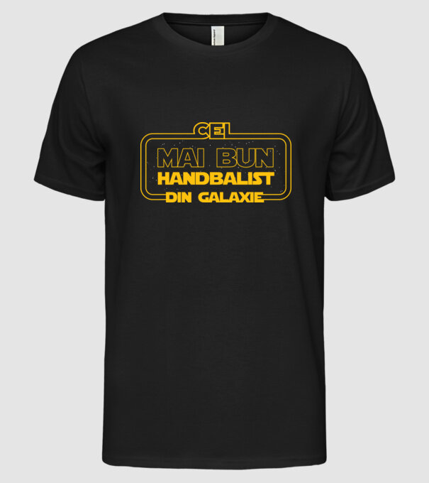 Cel mai bun handbalist din galaxie model negru pe tricou