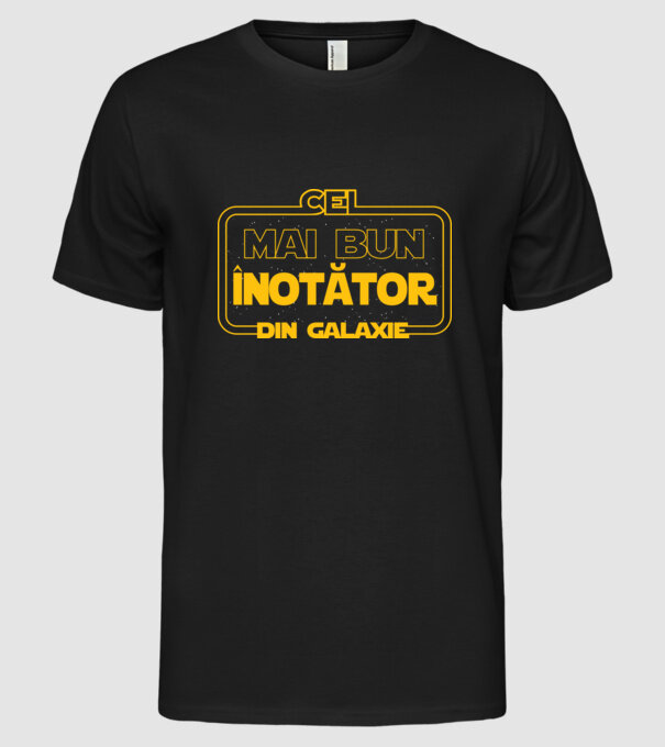 Cel mai bun înotător din în galaxie model negru pe tricou