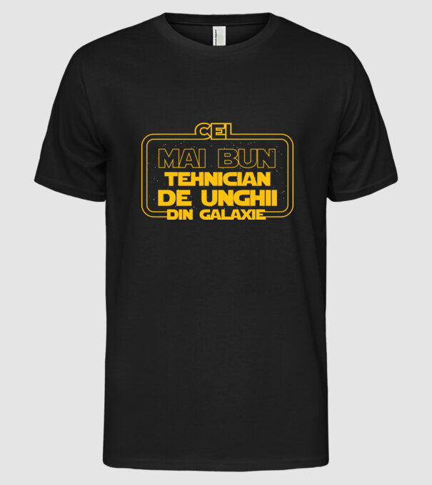 Cel mai bun tehnician de unghii din galaxie model negru pe tricou
