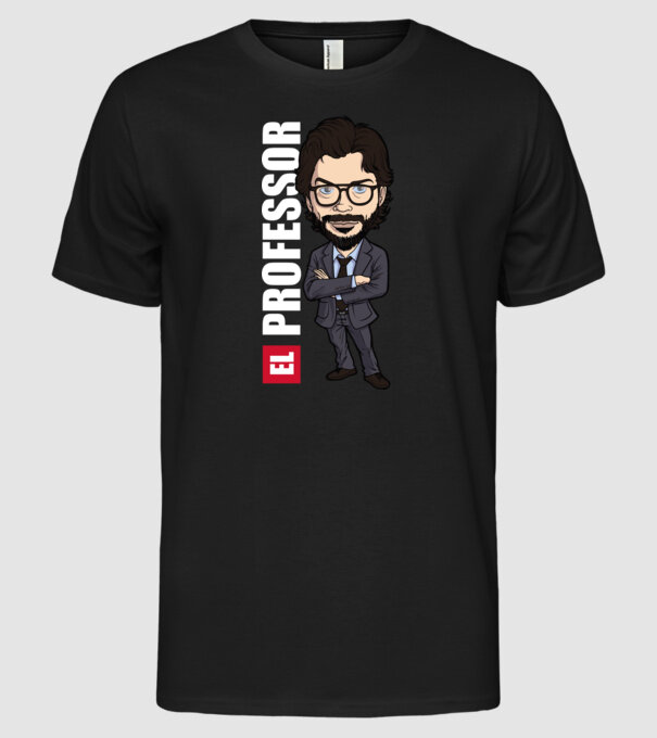 el professor drawing model negru pe tricou