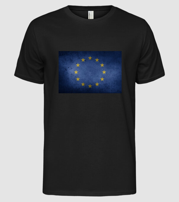 EU model negru pe tricou