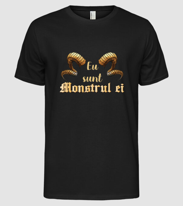 eu sunt monstrul ei model negru pe tricou