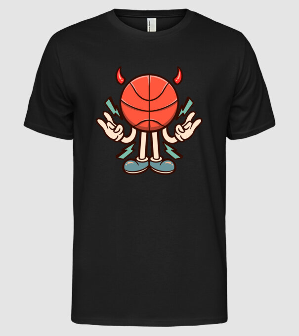 Evil basketball model negru pe tricou