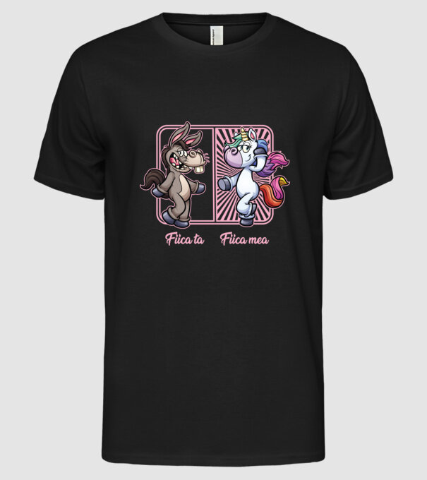 fiica ta - fiica mea model negru pe tricou