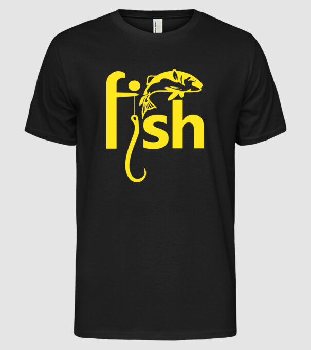 Fish model negru pe tricou