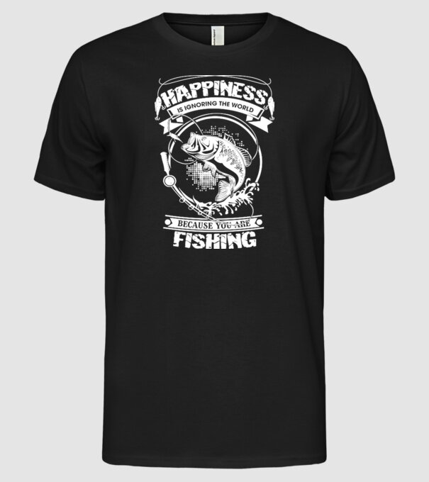 Fishing is ignoring the world model negru pe tricou